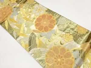 枝垂れ桜・花々に流水模様織出し袋帯